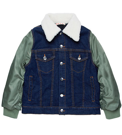 Marni Steppjacke - Denim - M Wüstenblau/Armygrün
