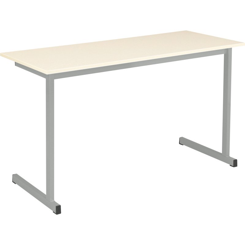 Table scolaire 2 places SCHOOL COLOR -  L.130 cm plateau beige – Taille 6 pour CM2 à Lycée