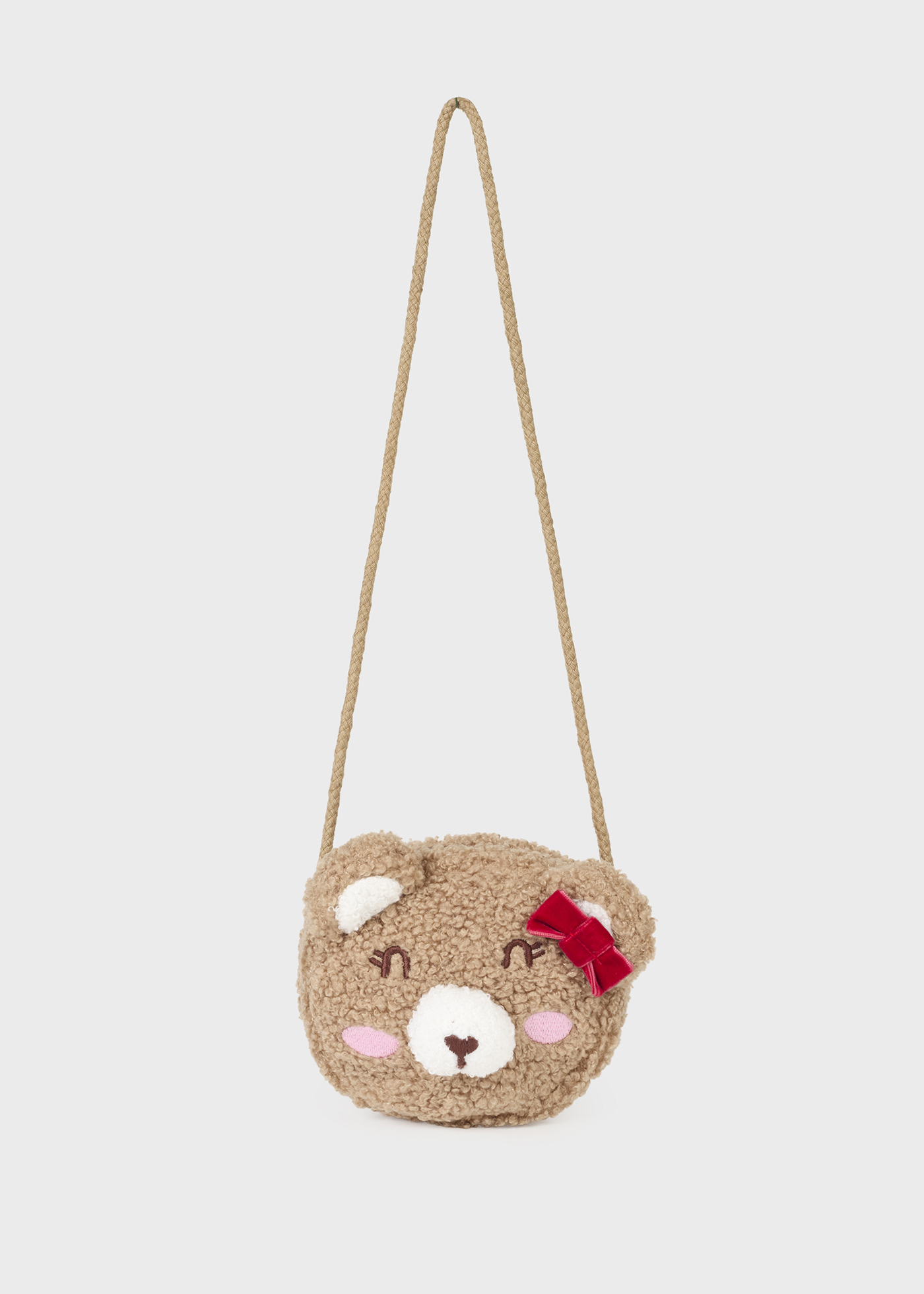 Bolsa de tecido atoalhado para ursinho de pelúcia bebê