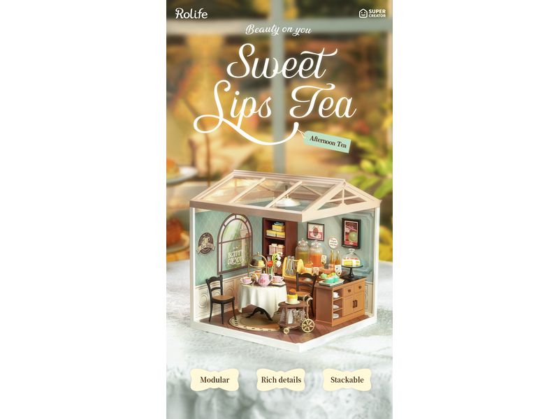 RoboTime Bausatz Sweet Sips Tea 3D-Puzzle aus lasergeschnittenen Holzteilen
