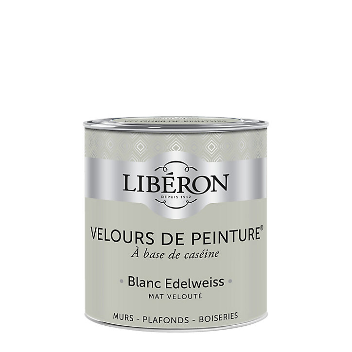 Peinture murs, plafonds et boiseries Velours de peinture blanc edelweiss Libéron 0,5L