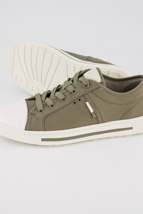 Sneaker, Jana Shoes, Canvas, Lederoptik-Spitze, Weite H