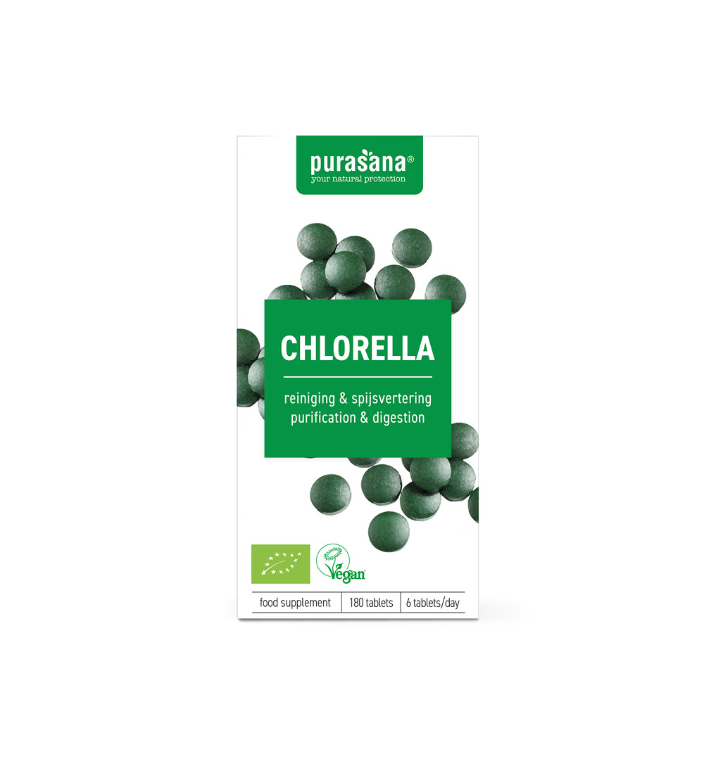 Purasana Chlorella Vegan Bio (180 tabletten)