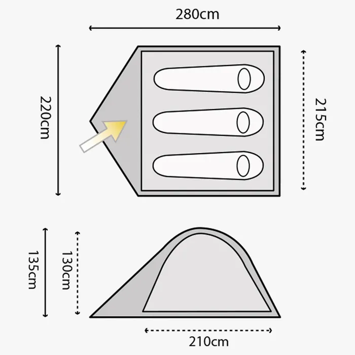 Highlander Birch 3 Tent