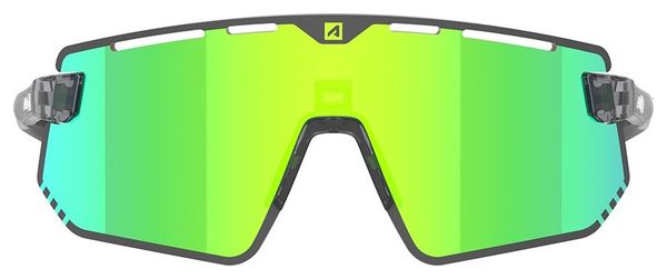 Lunettes AZR Flash RX Crystal Noir verni/Ecran hydrophobe vert