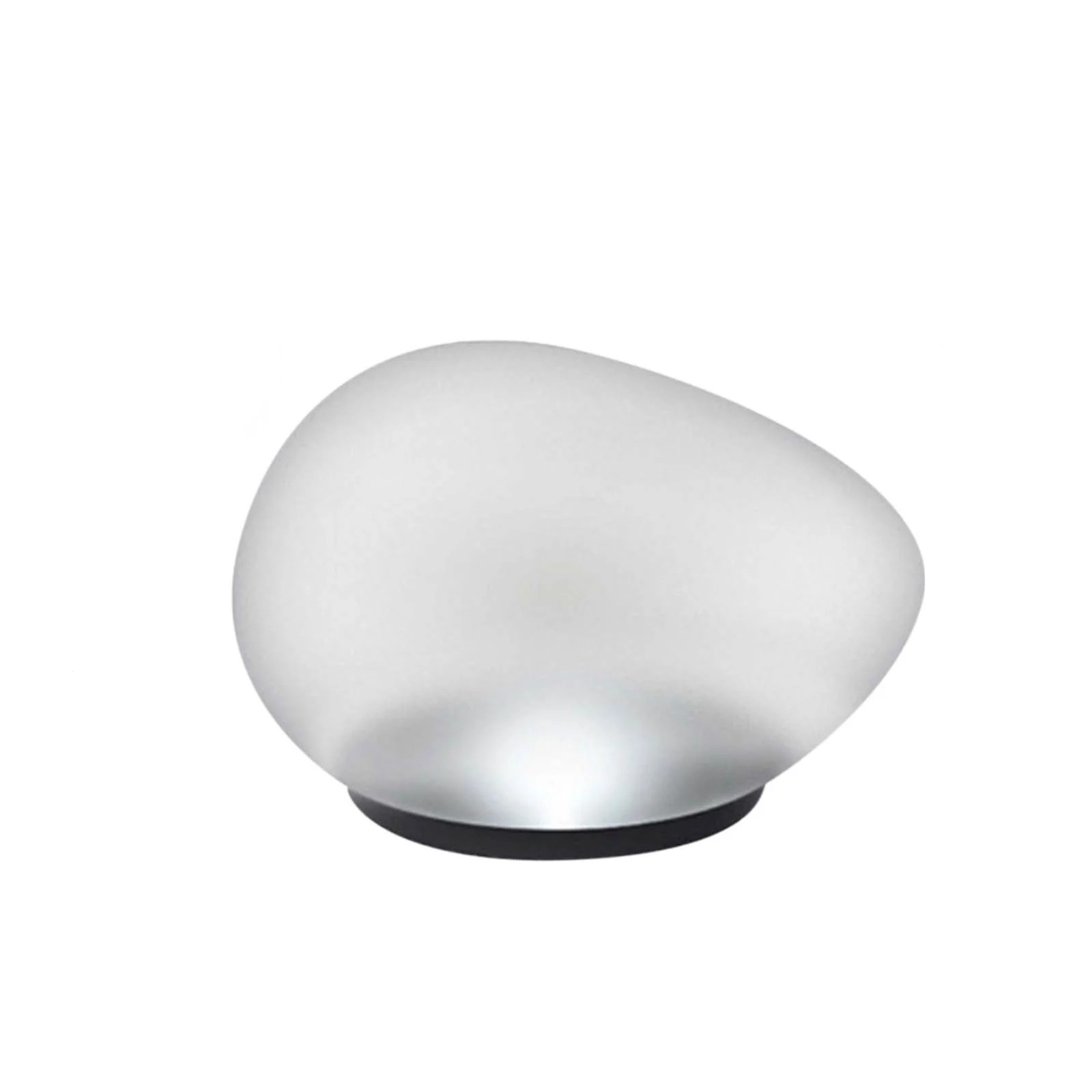 (14x13cm) Solar Glas Lampe Outdoor Gartenleuchte Wegbeleuchtung im Stein Design (IP55) - Warmweiss