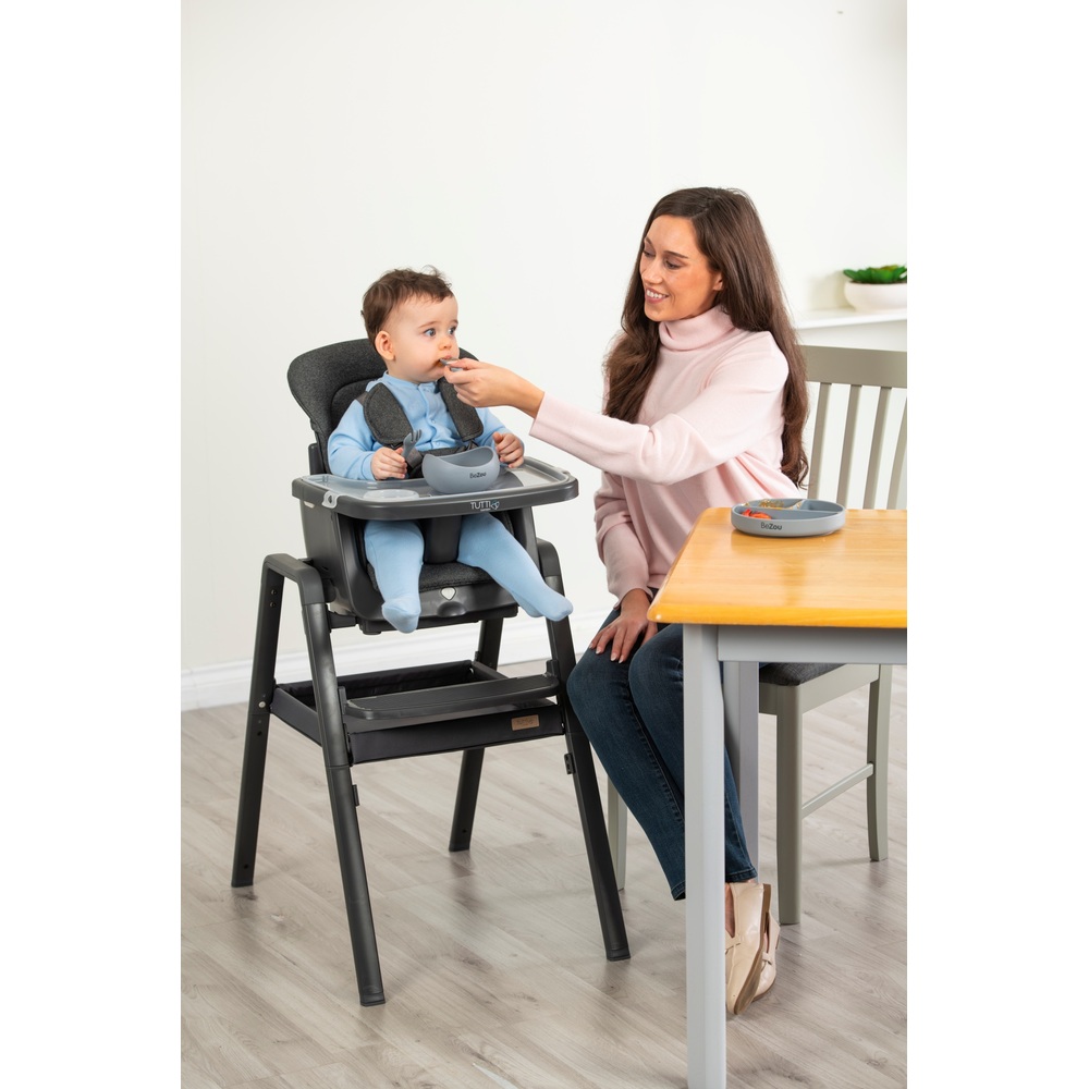 Tutti Bambini Nova Lite 2-in-1 Hochstuhl & Schaukelstuhl von Geburt bis 12 Jahre, Grau