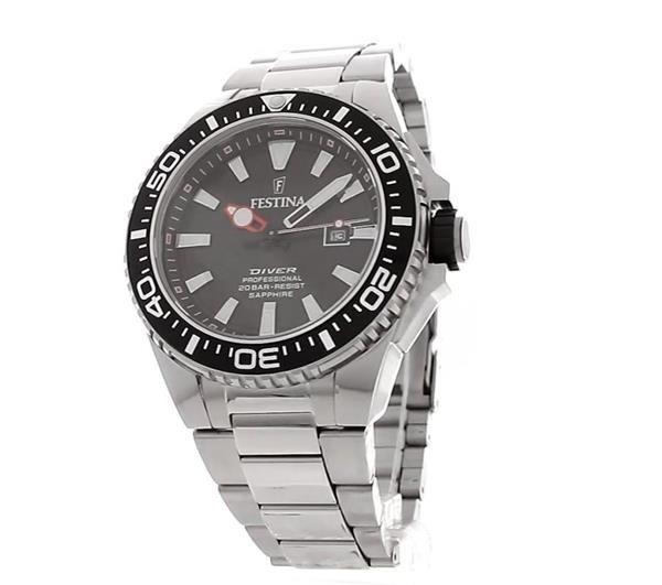 Festina Gents Festina Diver Silver Black Watch F20663 3