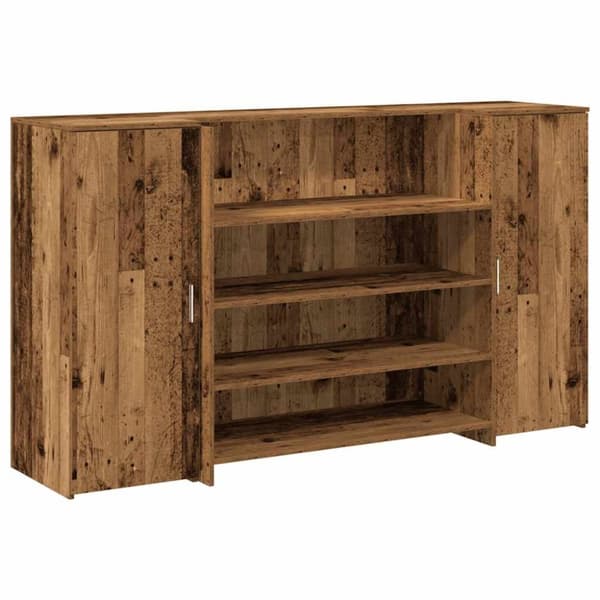 vidaXL Resepsjonspult gammelt tre 180x50x103,5 cm konstruert tre