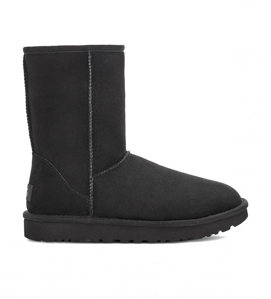 Botas UGG Classic Short II de couro, pretas