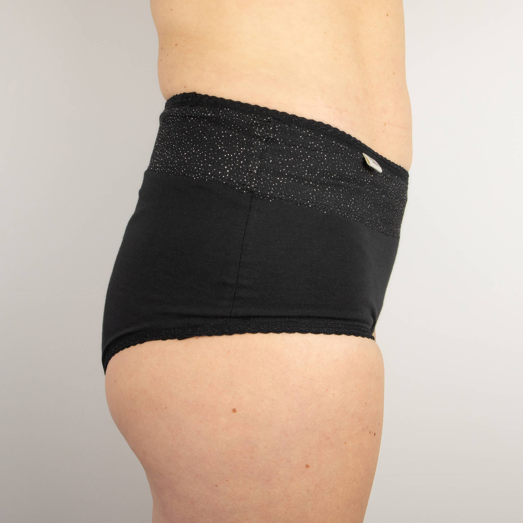 Shorty menstruel absorbant en coton bio - Version 1 - 1 shorty / Basique / Taille XS