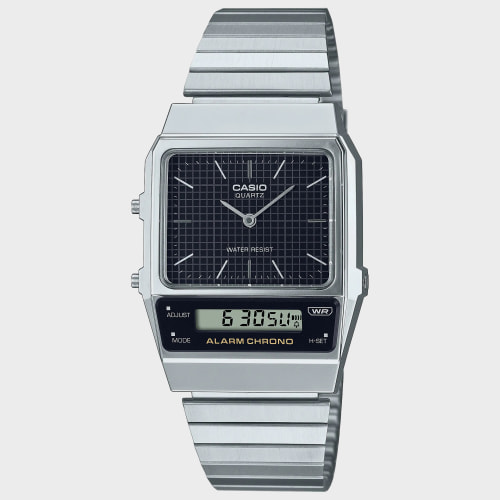 Montre Vintage AQ-800E-1AEF Argent Noir