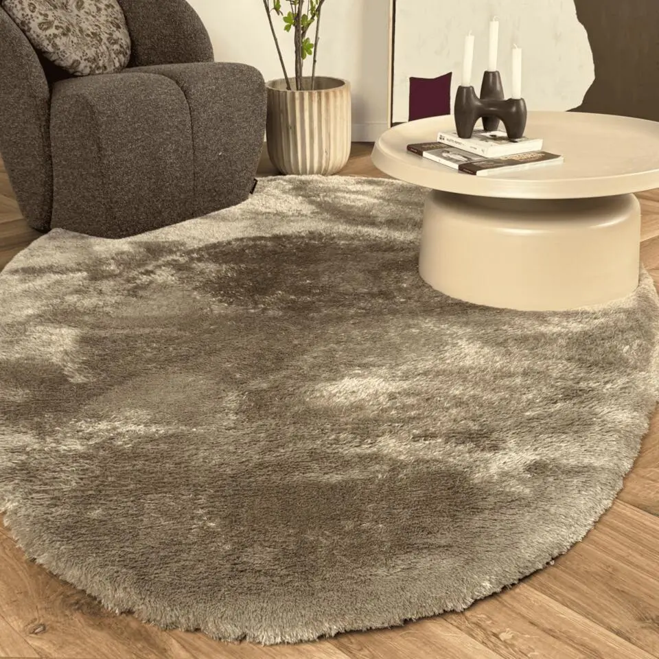 Interieur05 Hoogpolig vloerkleed Odelia beige/wit - 240 x 330 cm