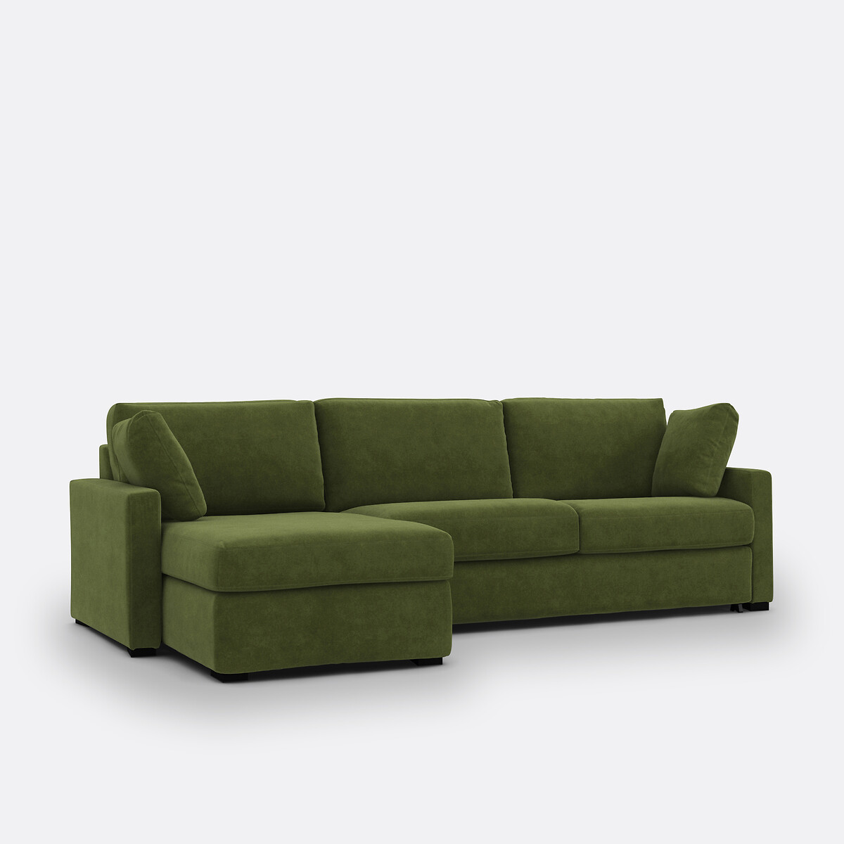 LA REDOUTE INTERIEURS<br>Sofá-cama de canto em veludo de espuma premium HR Timor