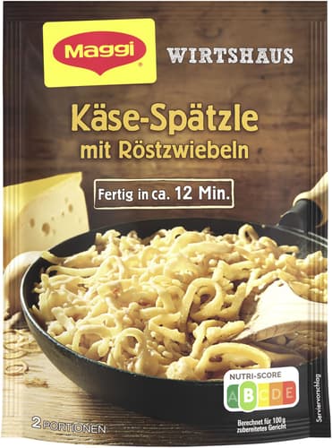 Maggi Wirtshaus Käse-Spätzle mit Röstzwiebeln
