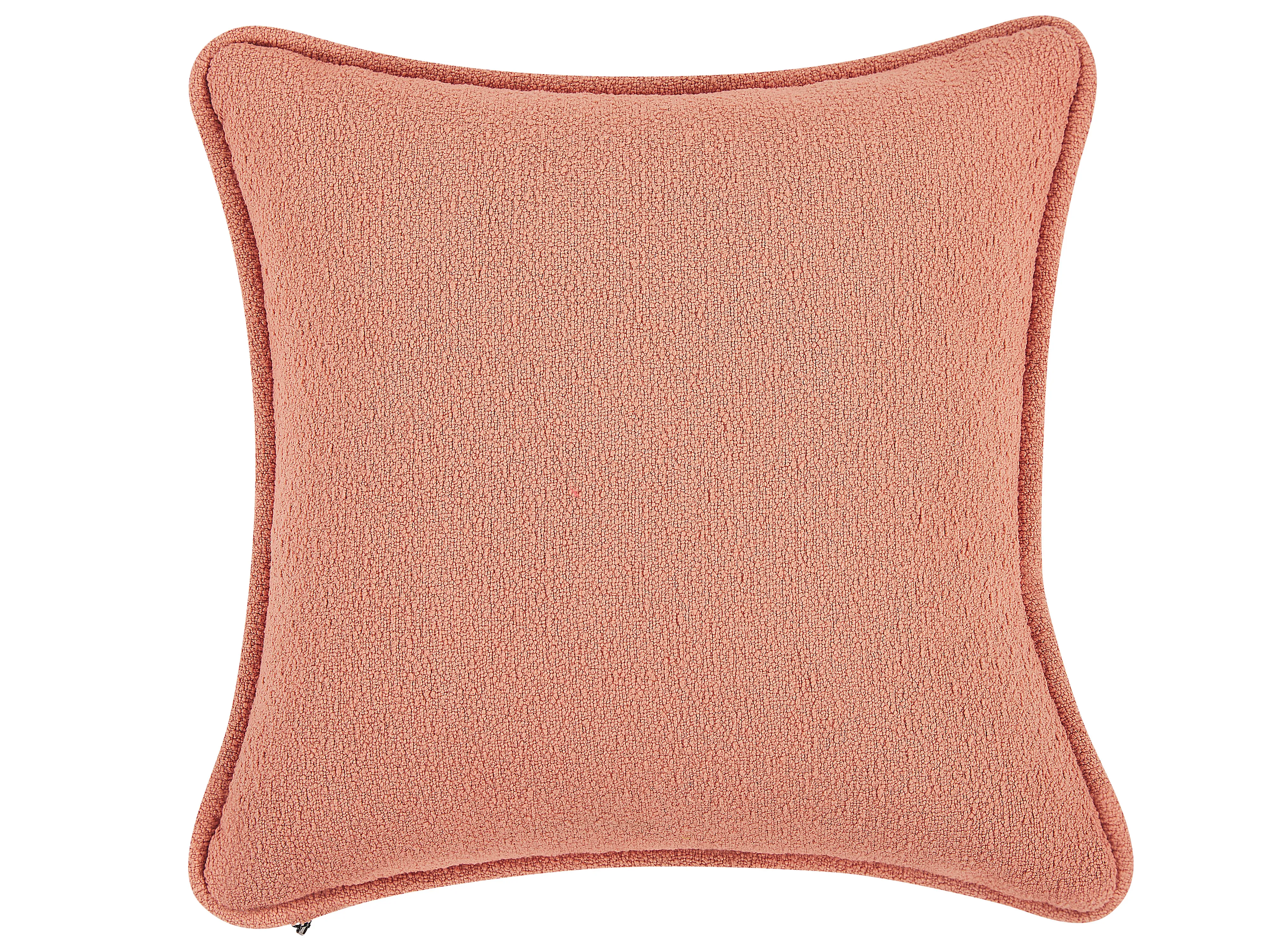 Rechtszijdige chaise longue CHEVANNES Bouclé Perzikroze