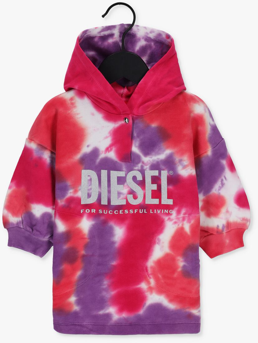 DIESEL roze diesel mini jurk dshat+db hood