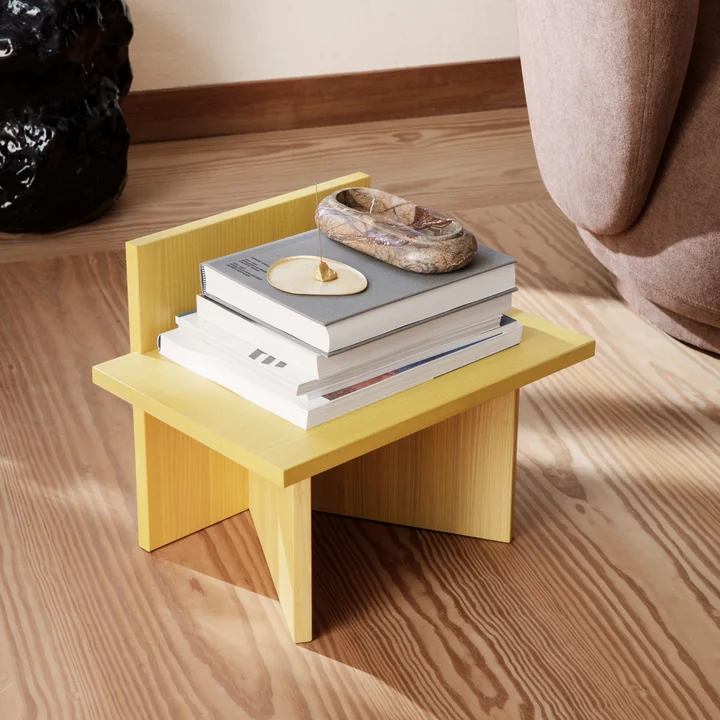 Ferm Living - Oblique Hocker/ Ablage, Eiche matt lackiert