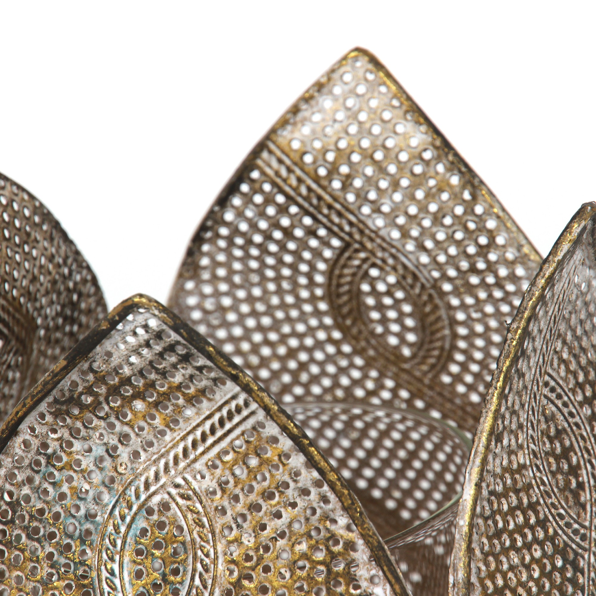 Windlicht 'Yuna', gold, Ø 15,5 cm, H 16,5 cm von fischer's lagerhaus