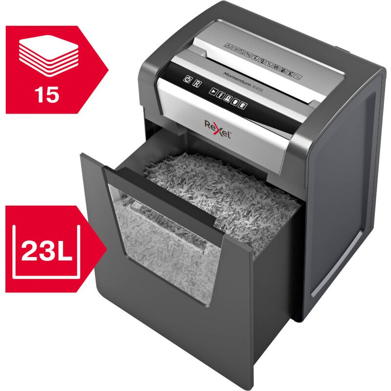Destructeur Rexel Momentum X415 - coupe croisée
