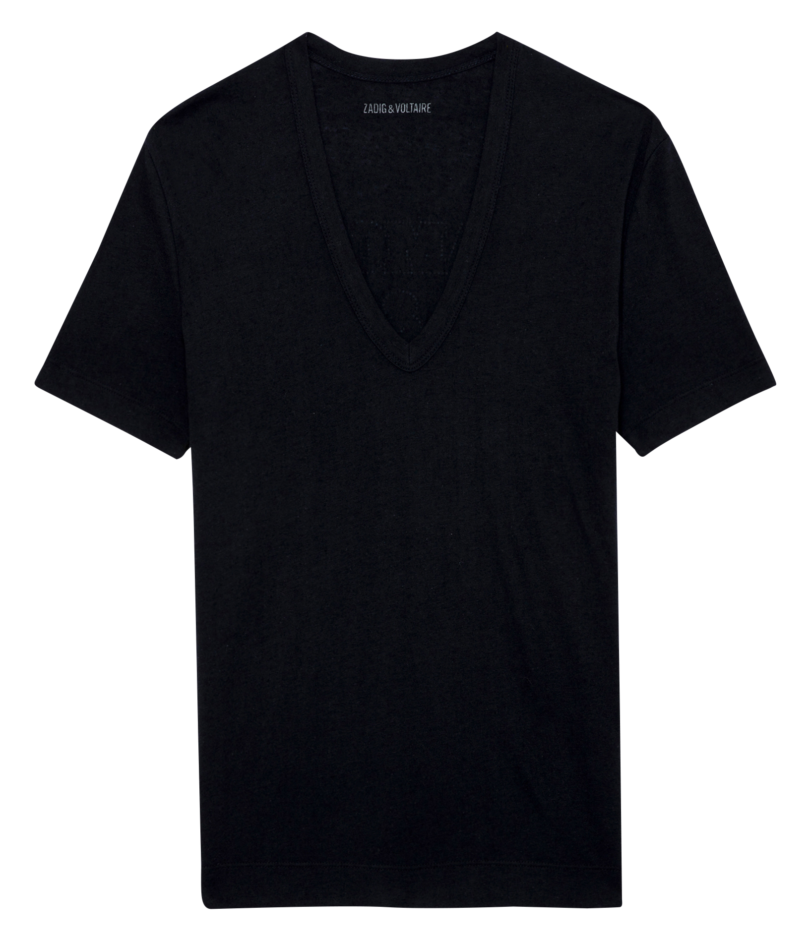 WASSA - Tee-shirt col V| Bleu