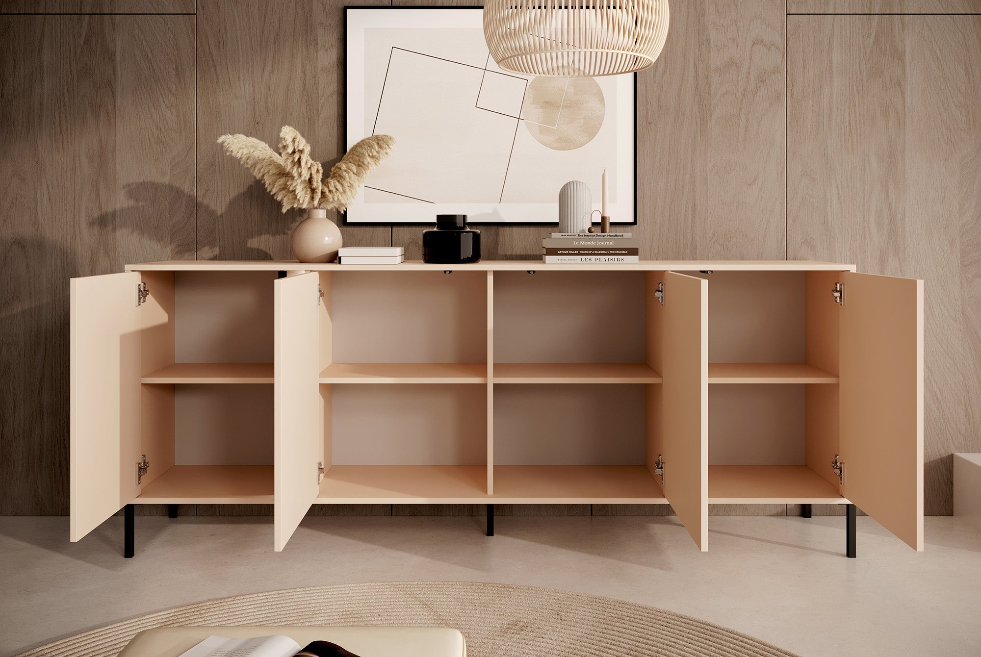Meubella - Dressoir Desert - Beige - 203 cm