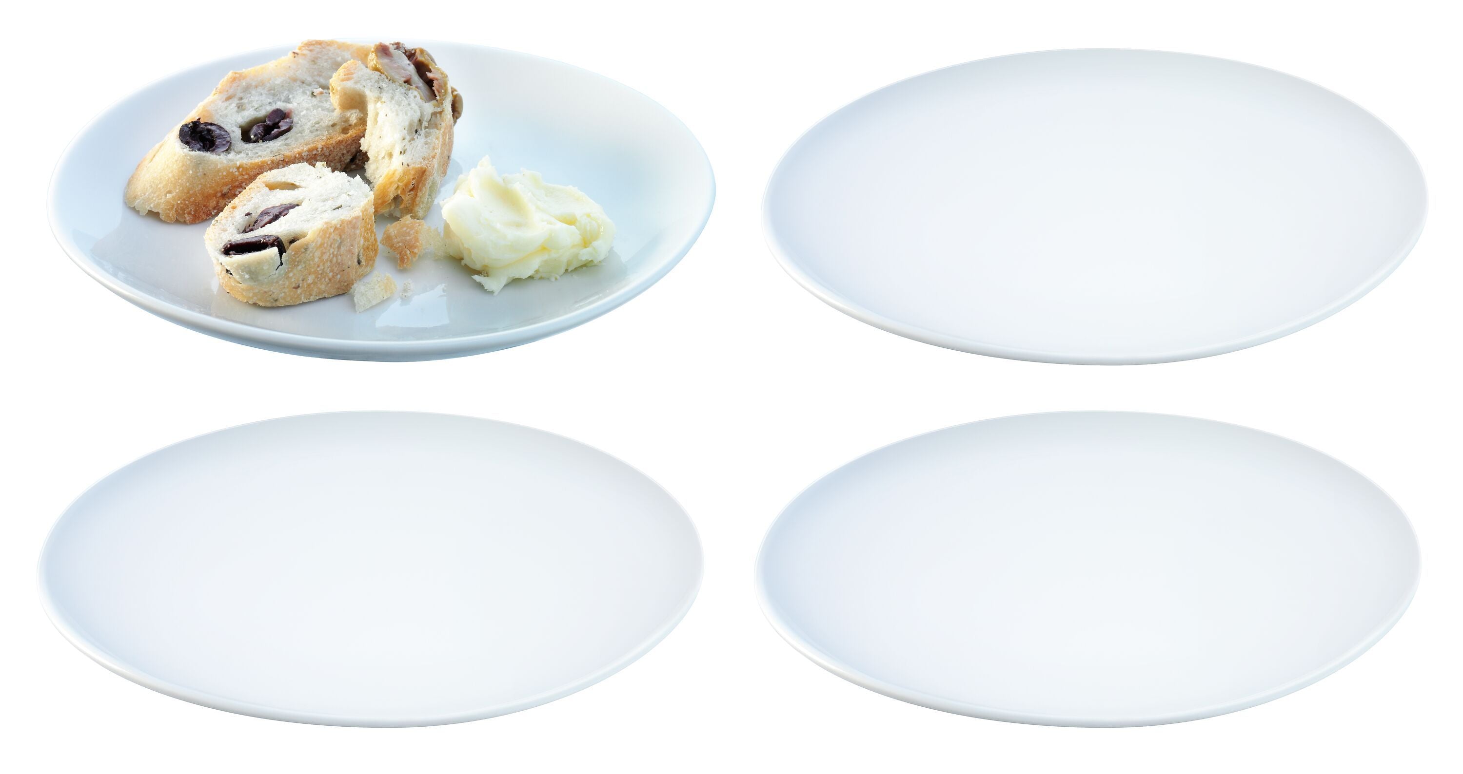 Dine Brot-/Kuchenteller 4er-Set Ø16cm - Weiss / H: 2.0 cm