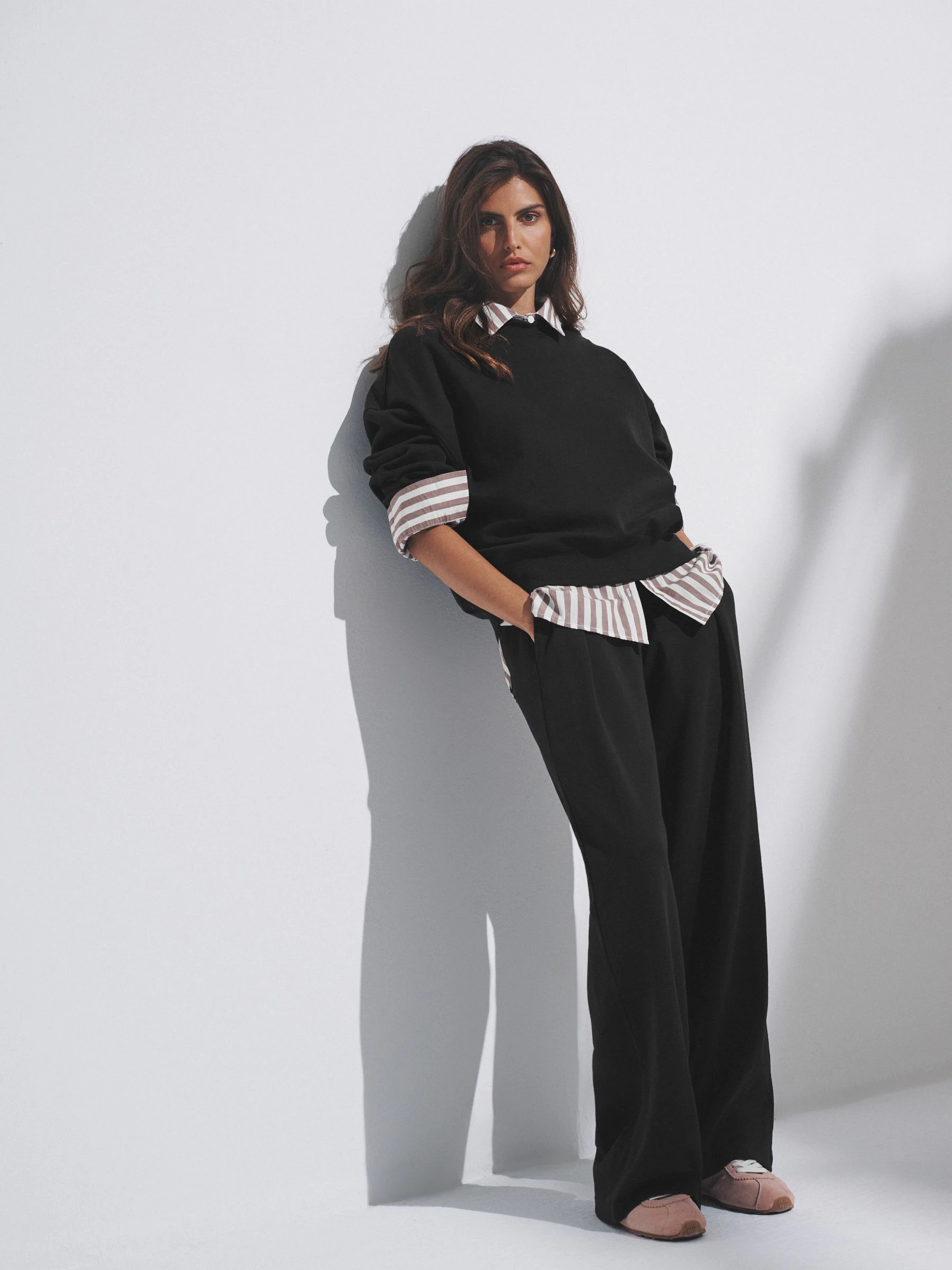 Bruin/zwart - The Set 2 Pack Heavyweight Premium Pleat Front Jersey Trousers