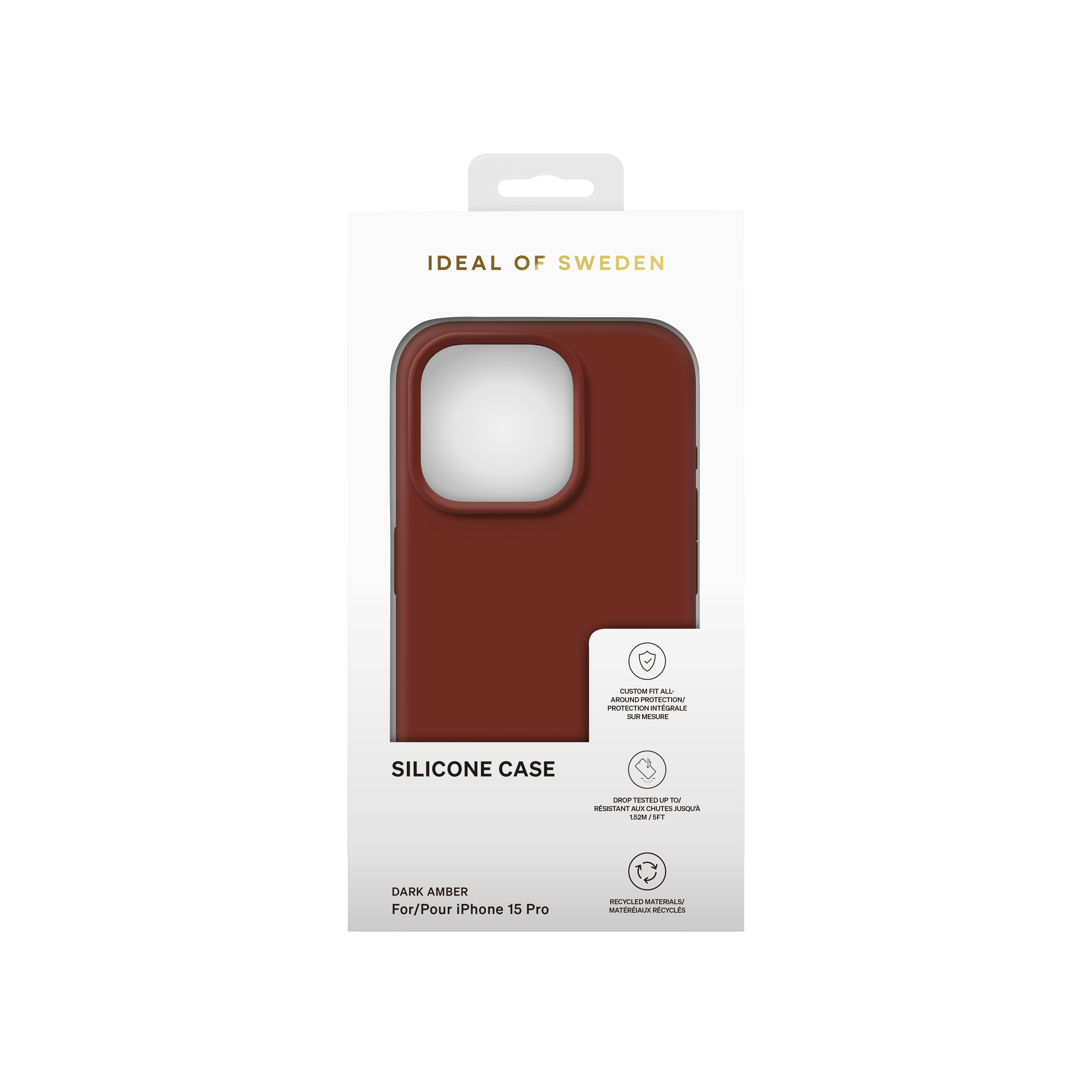 iPhone 15 Pro Silikon Hülle Case Recycled (IDSIC-I2361P-489) - Dark Amber