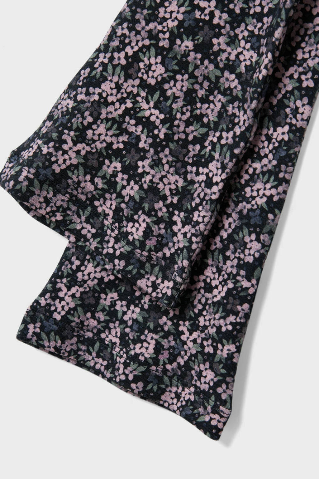 NAME IT gebloemde flared broek NMFOJATAS donkerblauw/roze