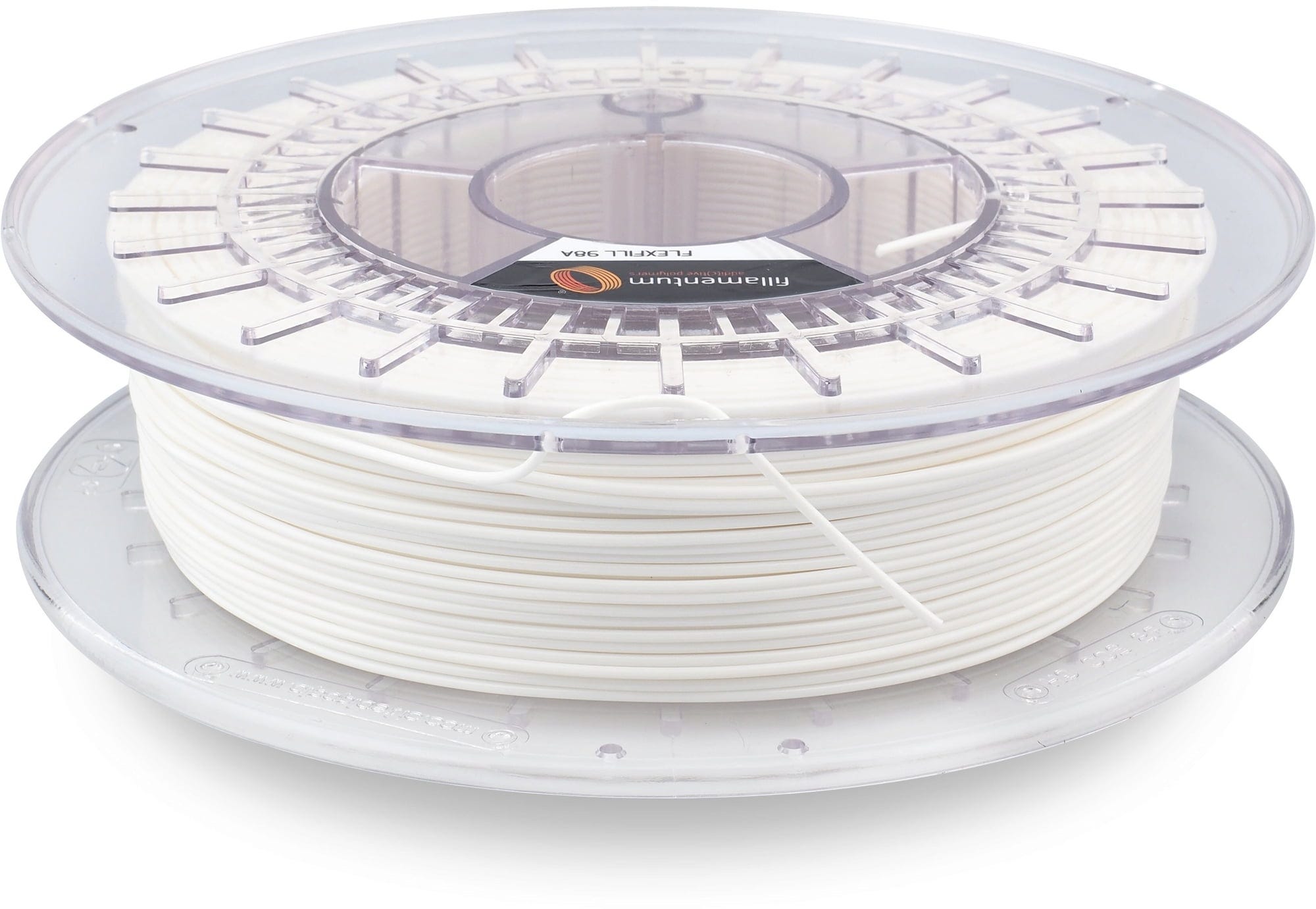 Fillamentum  Flexfill TPU 98A Traffic White, 1,75 mm (500 g)    Elastisches Filament mit Shore Härte 98A in Weiß