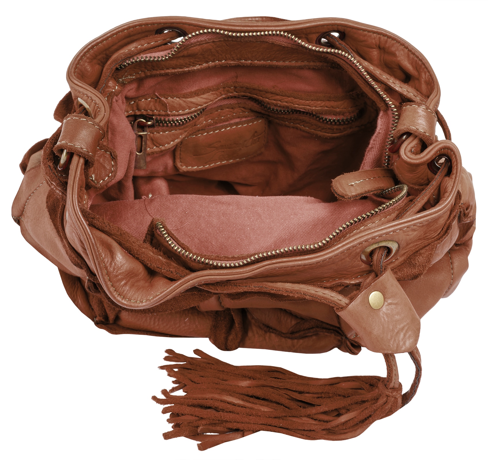 Samantha Look Henkeltasche echt Leder, Made in Italy