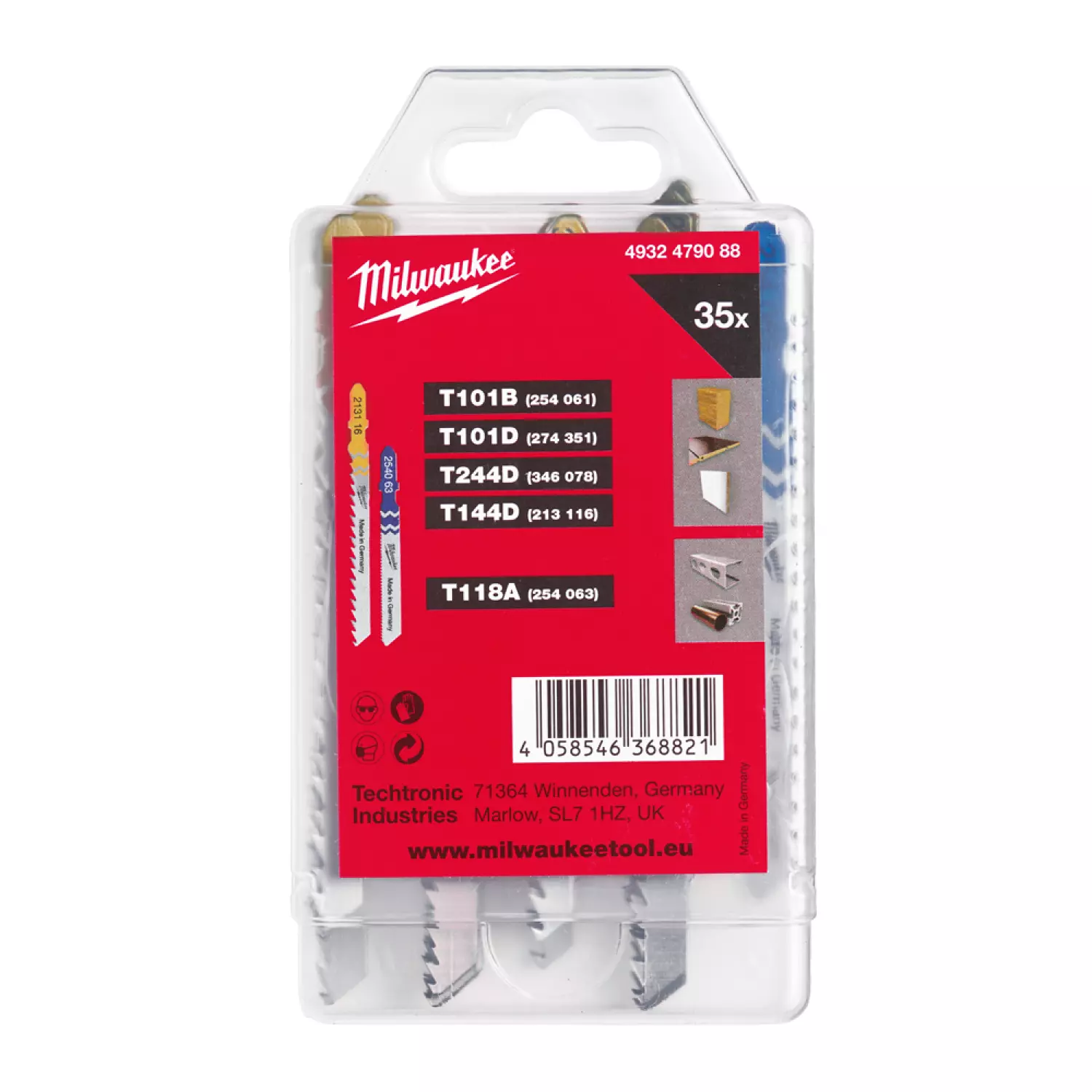 Milwaukee 4932479088 Decoupeerzaagbladen set - T-receptie - 35 stuks