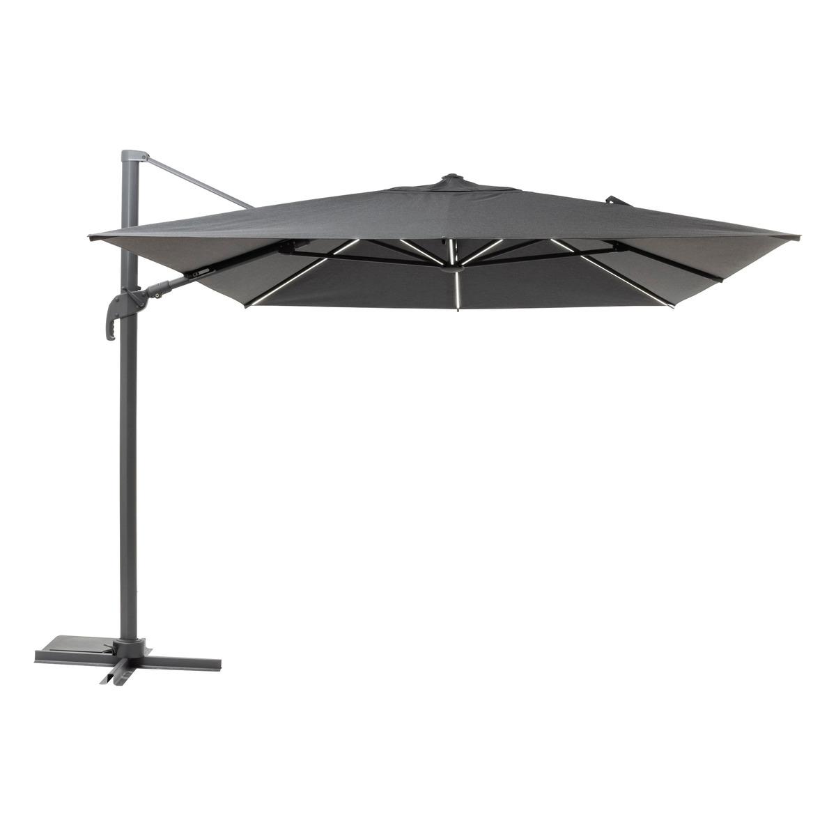 PARASOL DECENTRE MELHIA 4X3M LUMINEUX GRAPHITE ANTHRACITE
