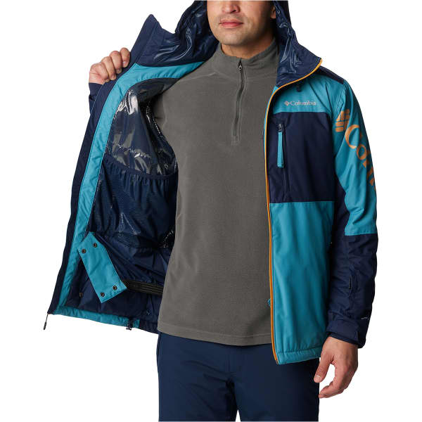 Veste de ski COLUMBIA TIMBERTURNER II JACKET SHASTA, COLLEGIATE NAVY, RAW HONEY GRAPHIC, RAW HONEY ZIP