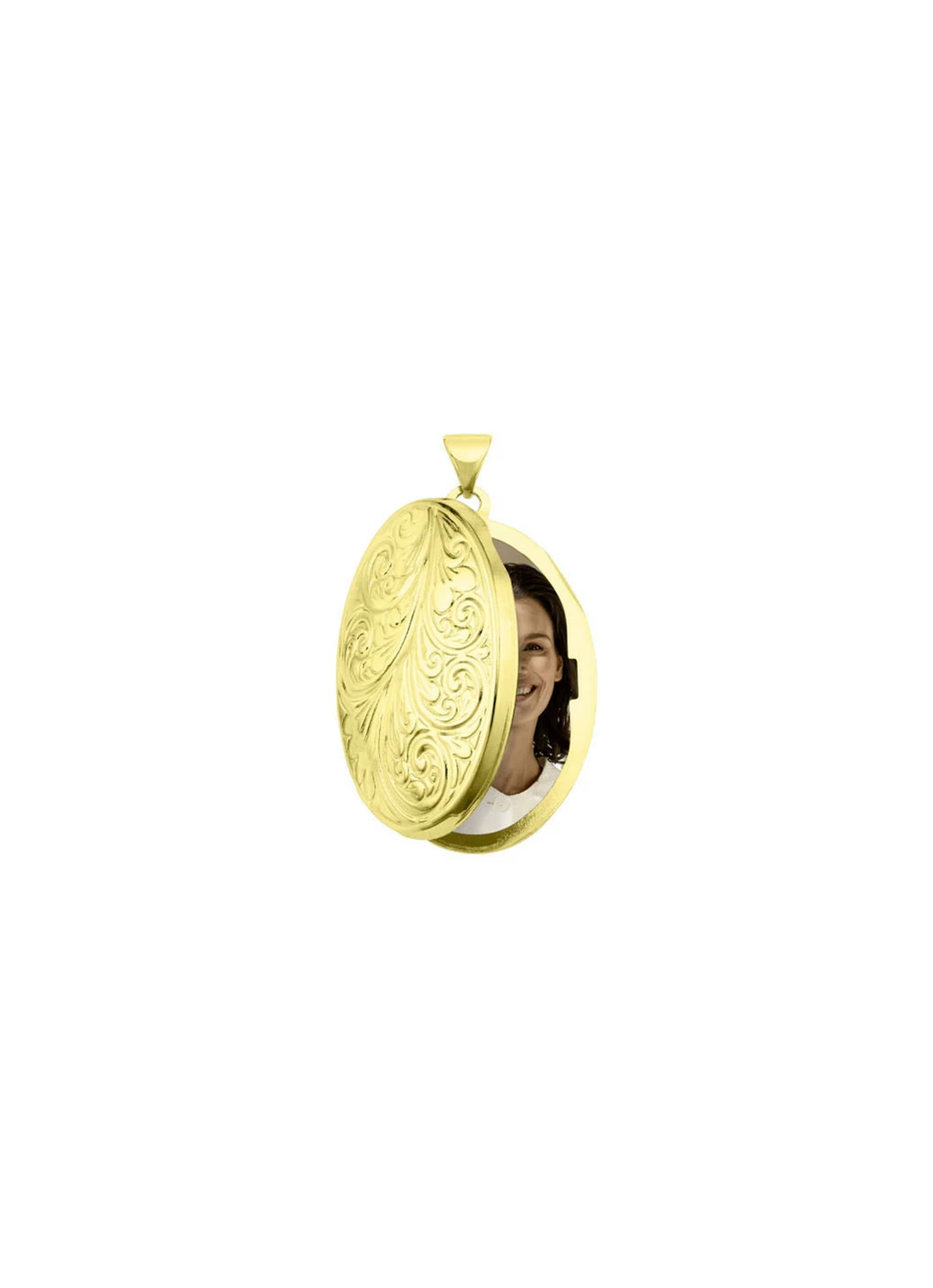 Elegantes, vergoldetes Medaillon aus Silber 925/- fein