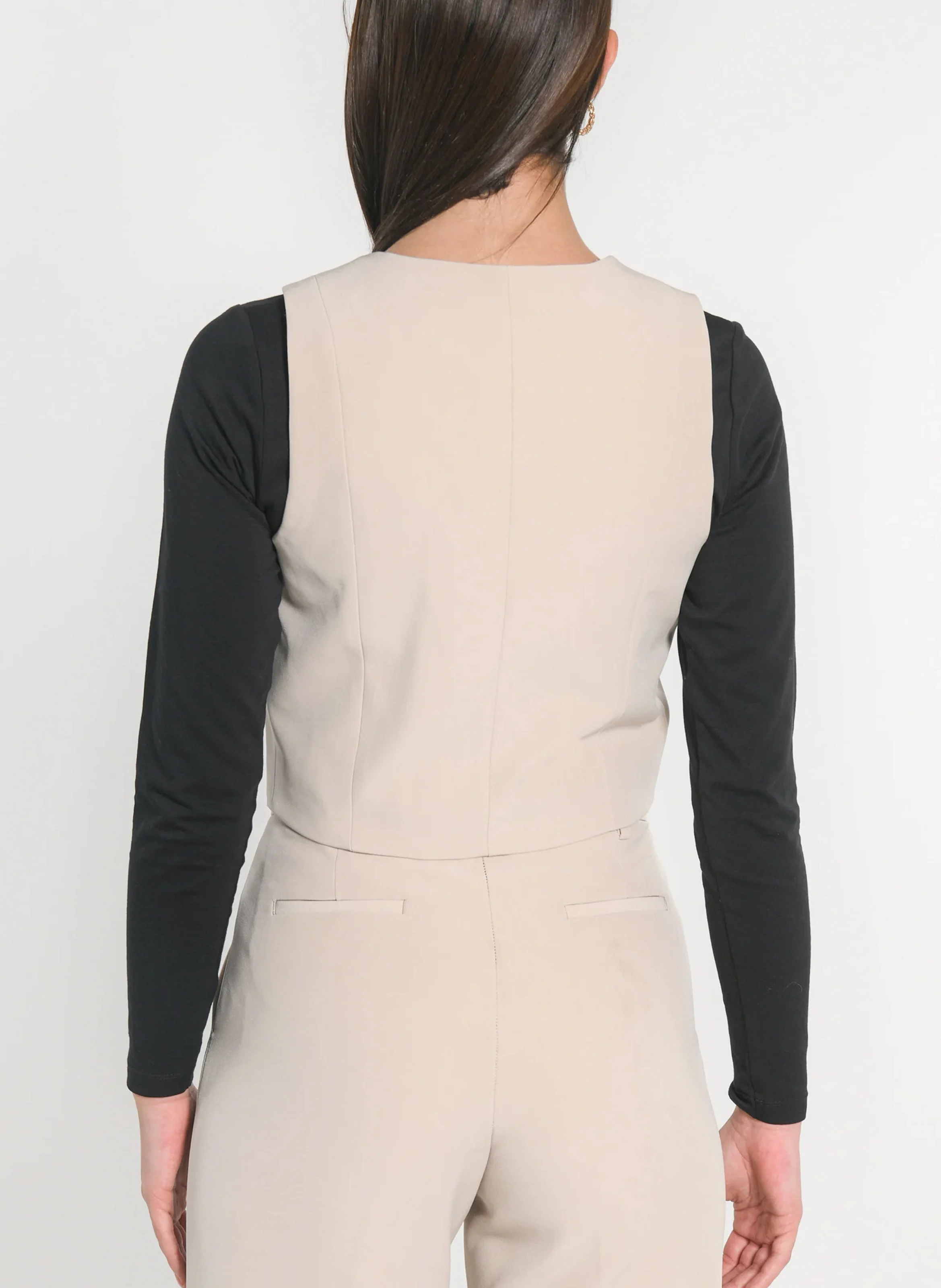 MATHILDA - Gilet de costume boutonné| Vert