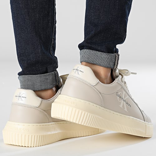 Baskets Femme Chunky Cupsole Lace up 1096 Eggshell Pearlized Creamy White