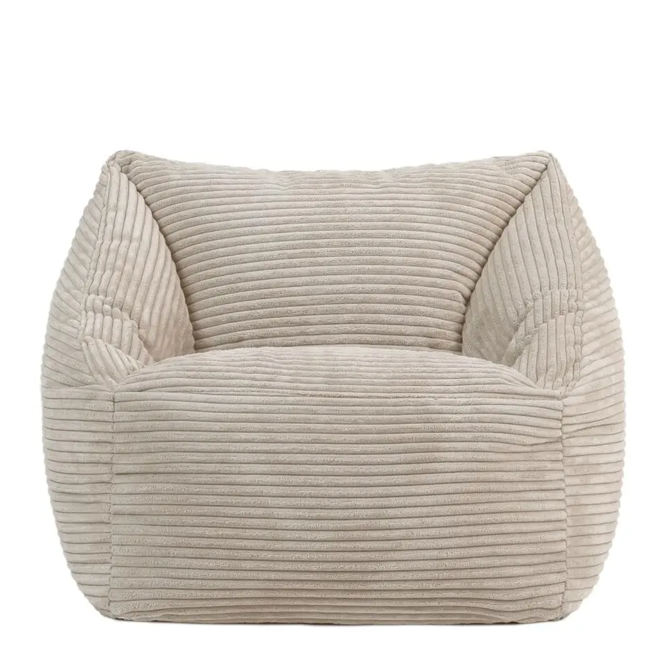 icon Kinderzitzakken Morgan - Corduroy Zitzak met Vulling - Beige