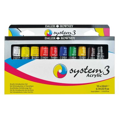 Daler Rowney System3 Acrylic Paint Introduction Set : 10x22ml