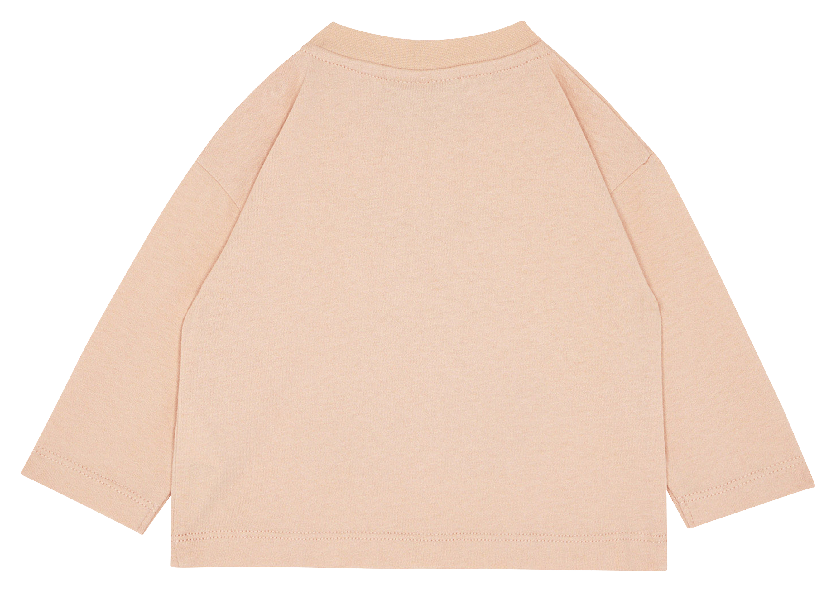 Top col rond imprimé en coton| Rose