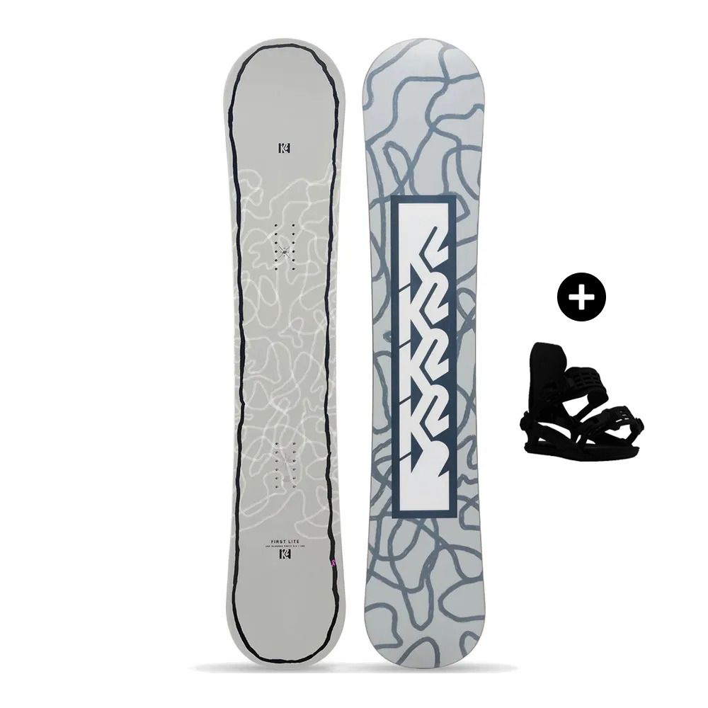 K2 FIRST LITE - Pack snowboard all mountain Femme grey/grey