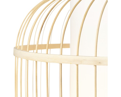 Hanglamp, 1-lichts, HxØ 150x40 cm, naturel/wit