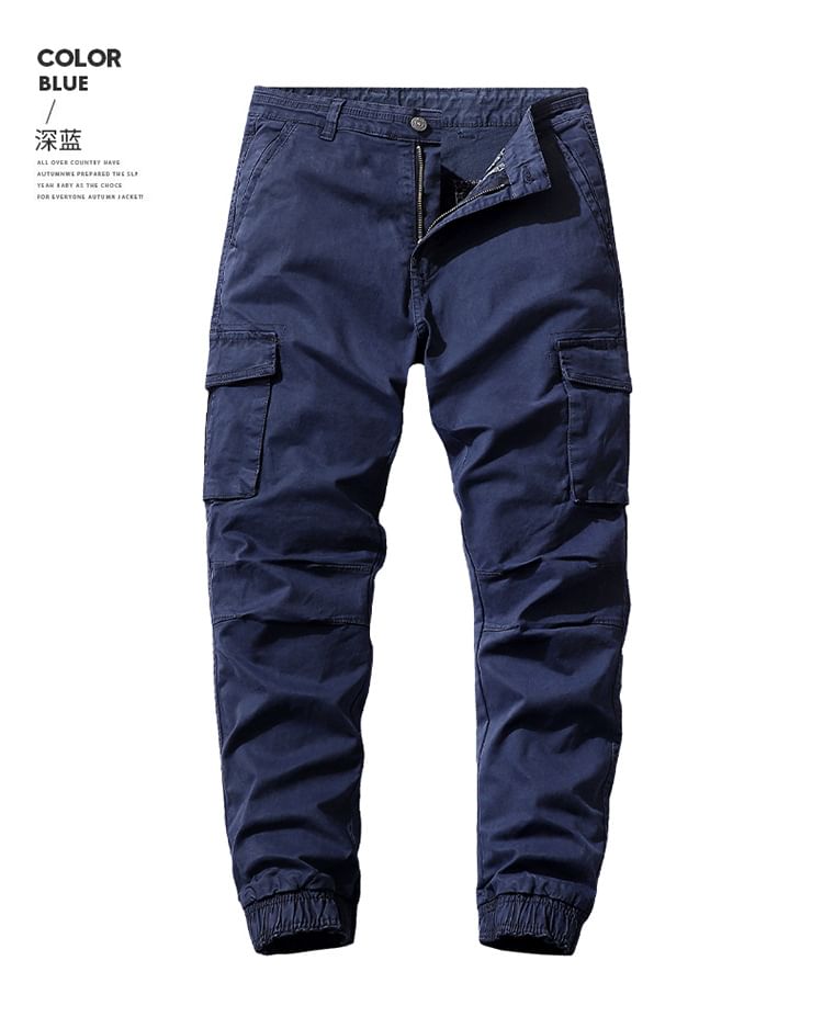 Lefitt - Mid Rise Plain Slim Fit Broek
