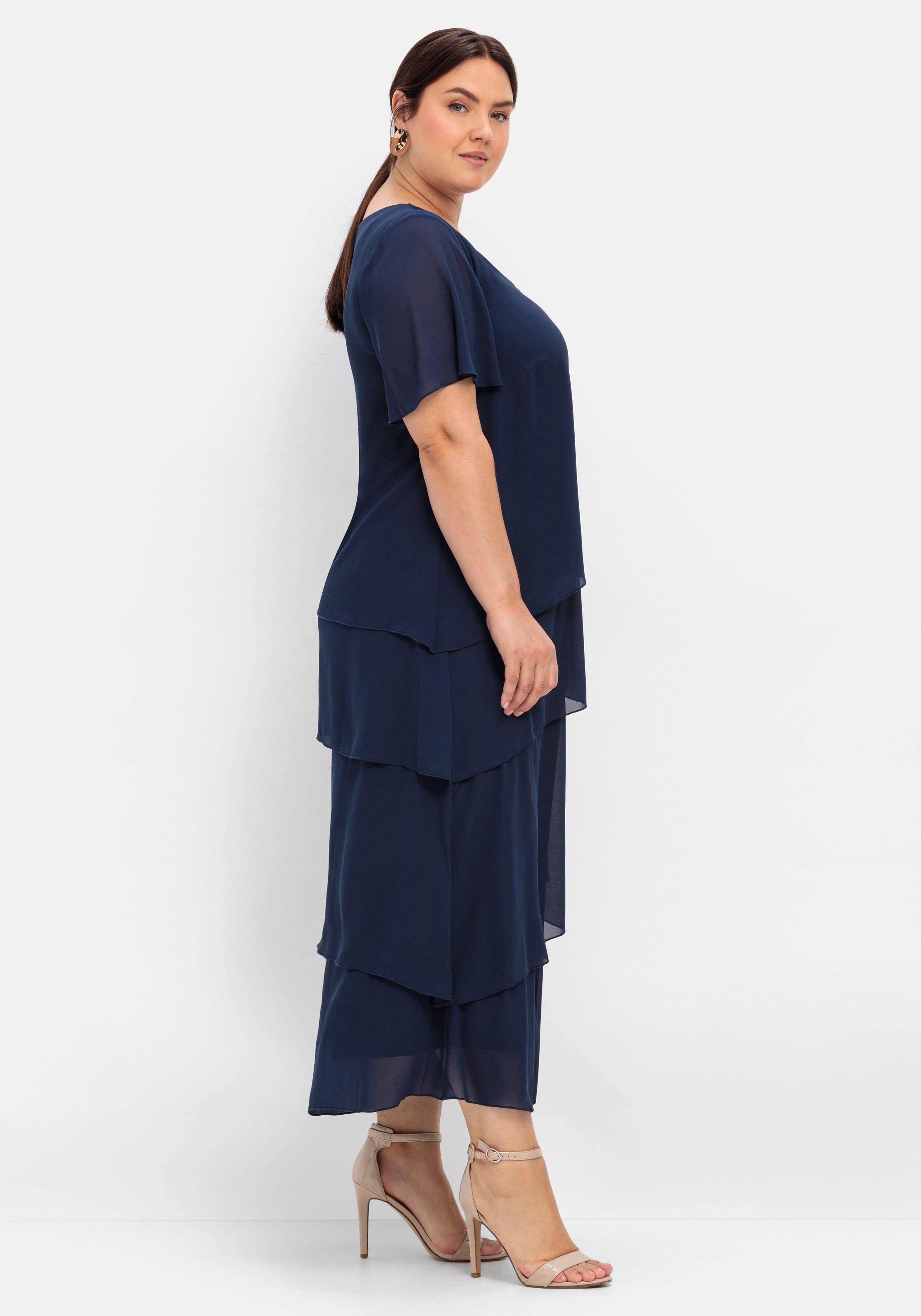 Cocktailkleid im Lagenlook mit Volants