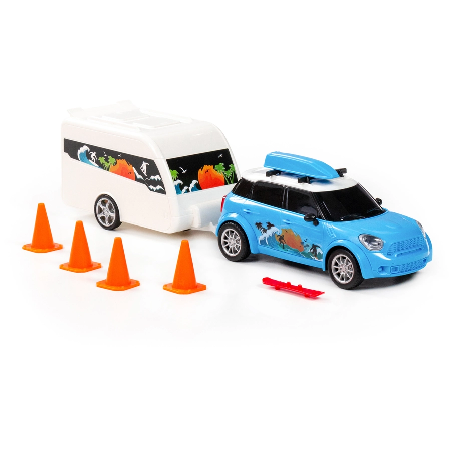 POLESIE® PKW Cruise mit Wohnwagen, Tray