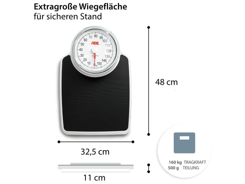 ADE Personenwaage Clinica Schwarz Körperwaage