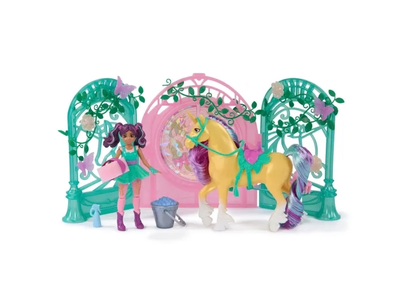 Unicorn Academy Ava & Leaf Stall Playset