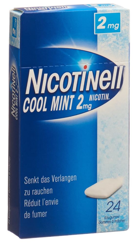 NICOTINELL Gum Kaupast 2 mg cool mint Blist 24 Stk