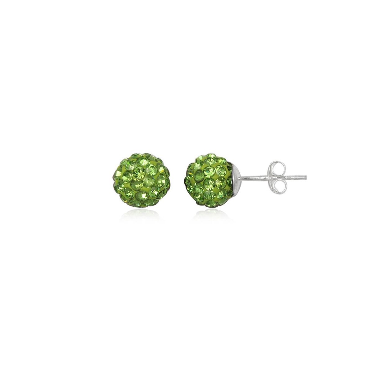 Boucles d'oreilles strass vert